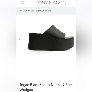 Tony Bianco Tegan Black Sheep 9.5cm Wedges